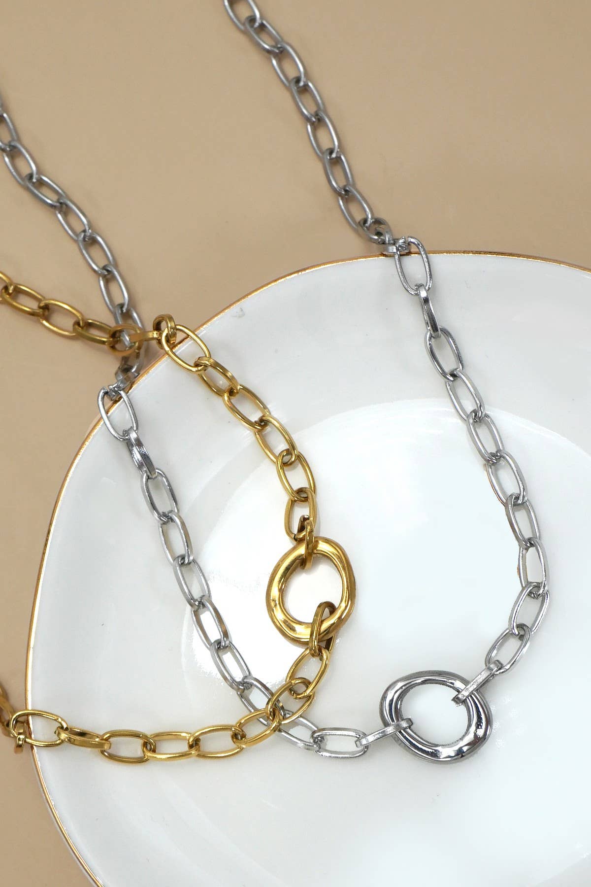 Oval Necklace - Silver