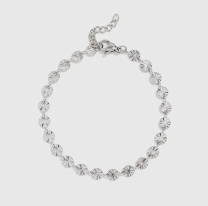 Sunburst Chain Bracelet - Stainless Steel