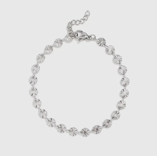 Sunburst Chain Bracelet - Stainless Steel