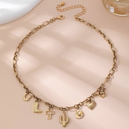Western Layered Necklace - Gold