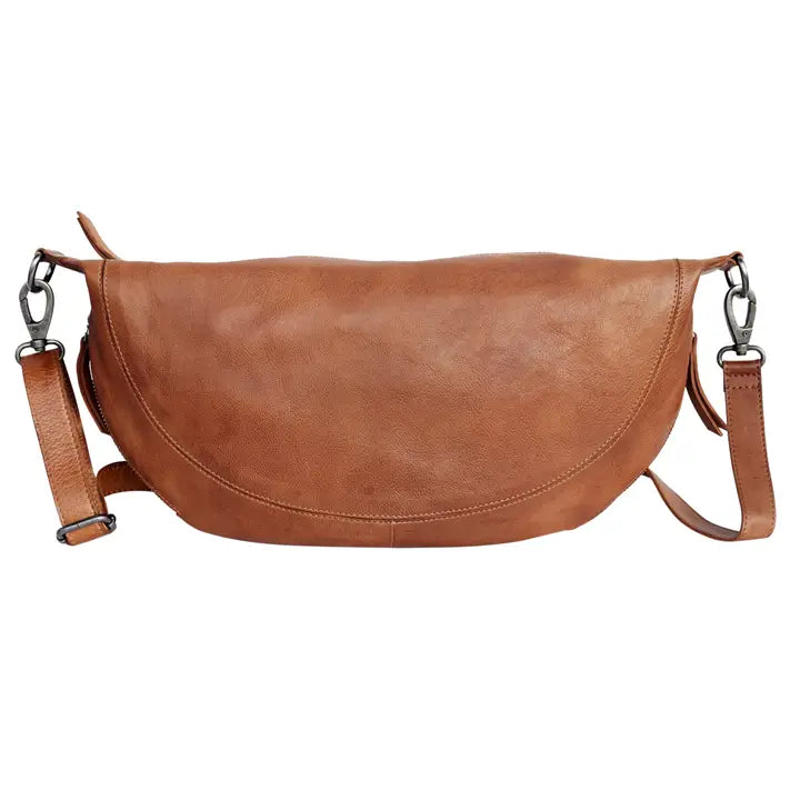 Callie Handcrafted Leather Sling Bag - Cognac