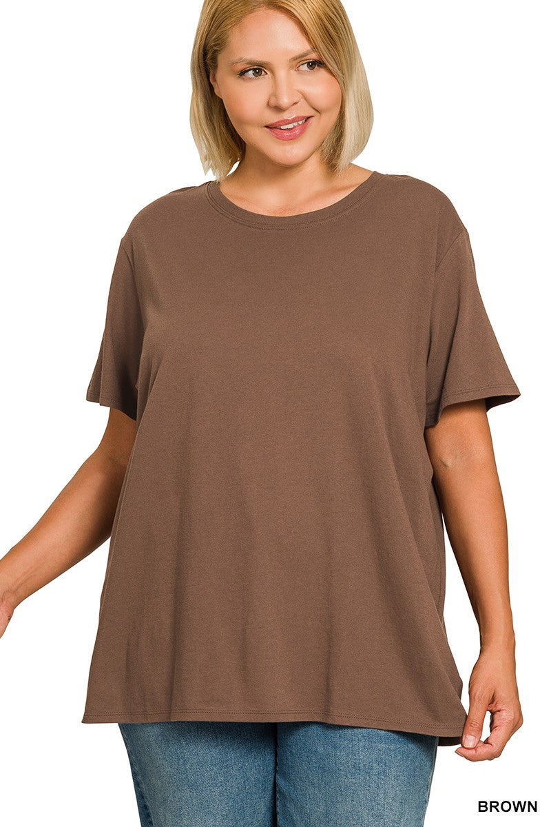 Vera Basic Tee - Brown