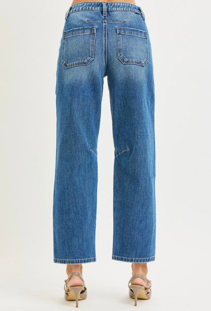 Madi Mid Rise Barrel Jeans