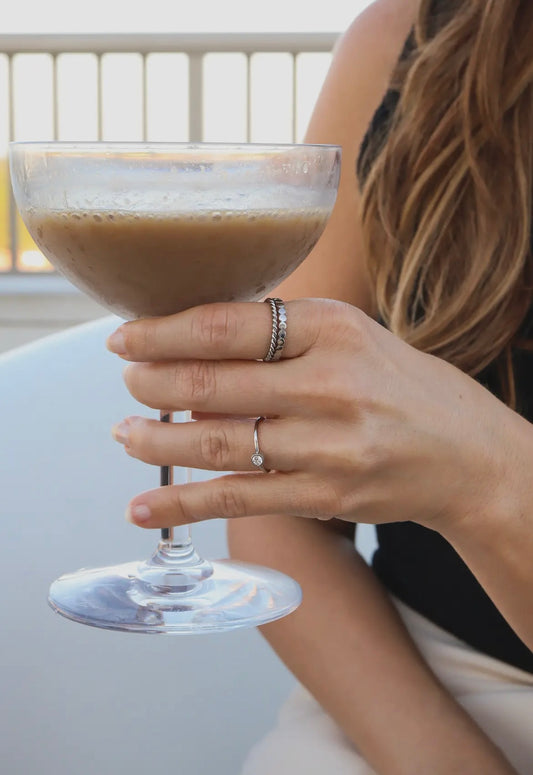 Stainless Steel Birthstone Stacking Ring