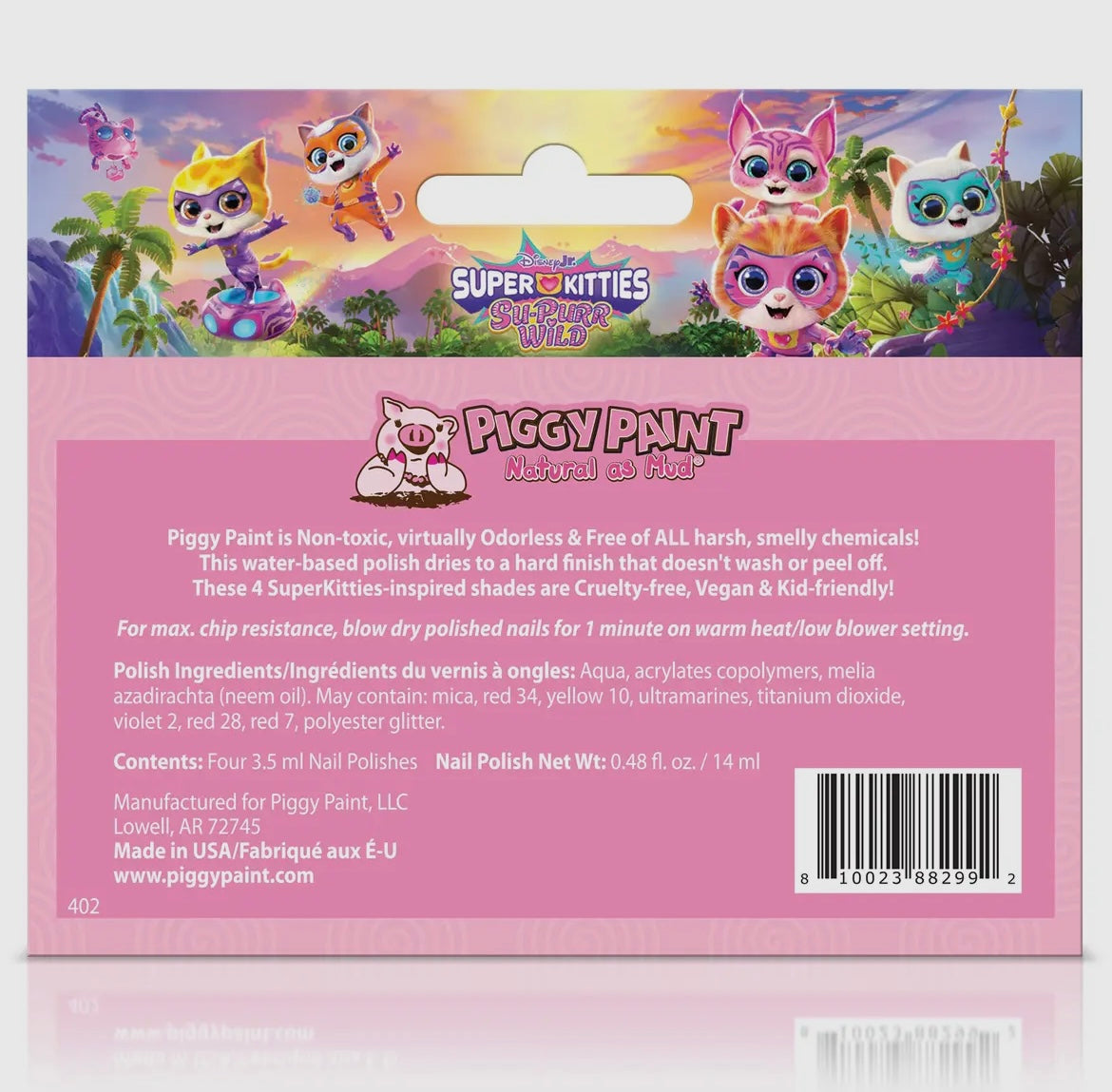 Superkitties 4-Polish Box Set - Kids Non-Toxic Nail Polish