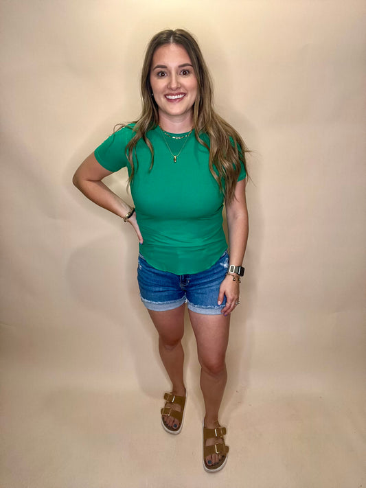Regan Basic Tee - Kelly Green