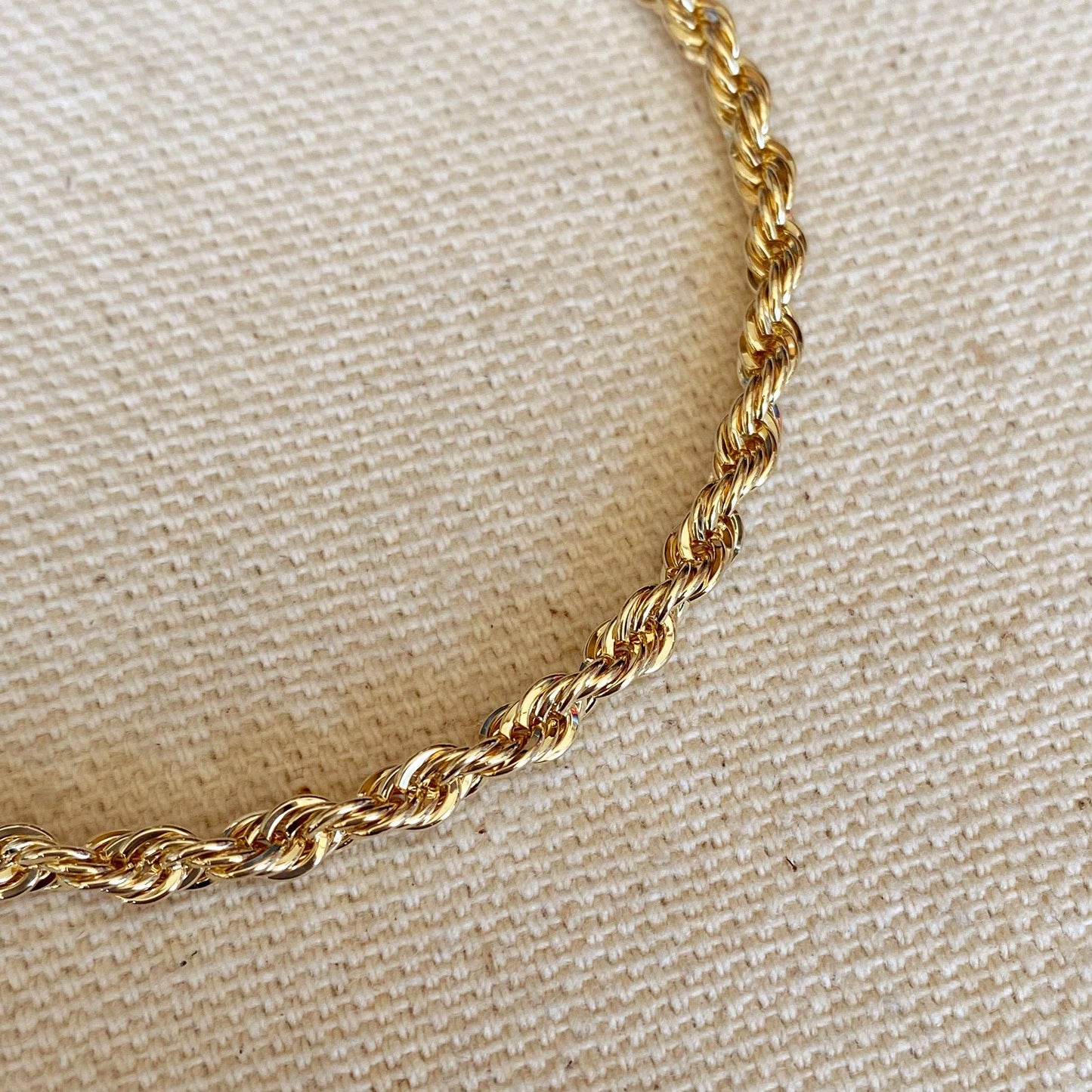 Rope Bracelet - 18k Gold Filled 6 inches