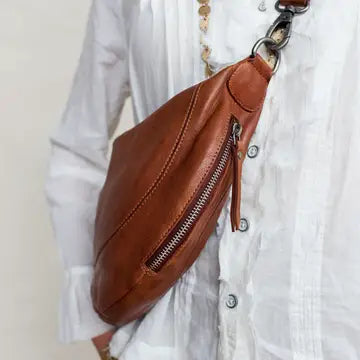 Callie Handcrafted Leather Sling Bag - Cognac