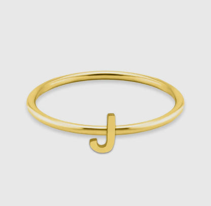 18K Gold Initial Rings