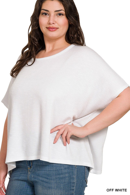 Rylee Ribbed Short Sleeve - Off White