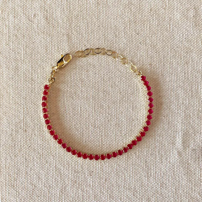 Cubic Zirconia Bracelet - 18k Gold