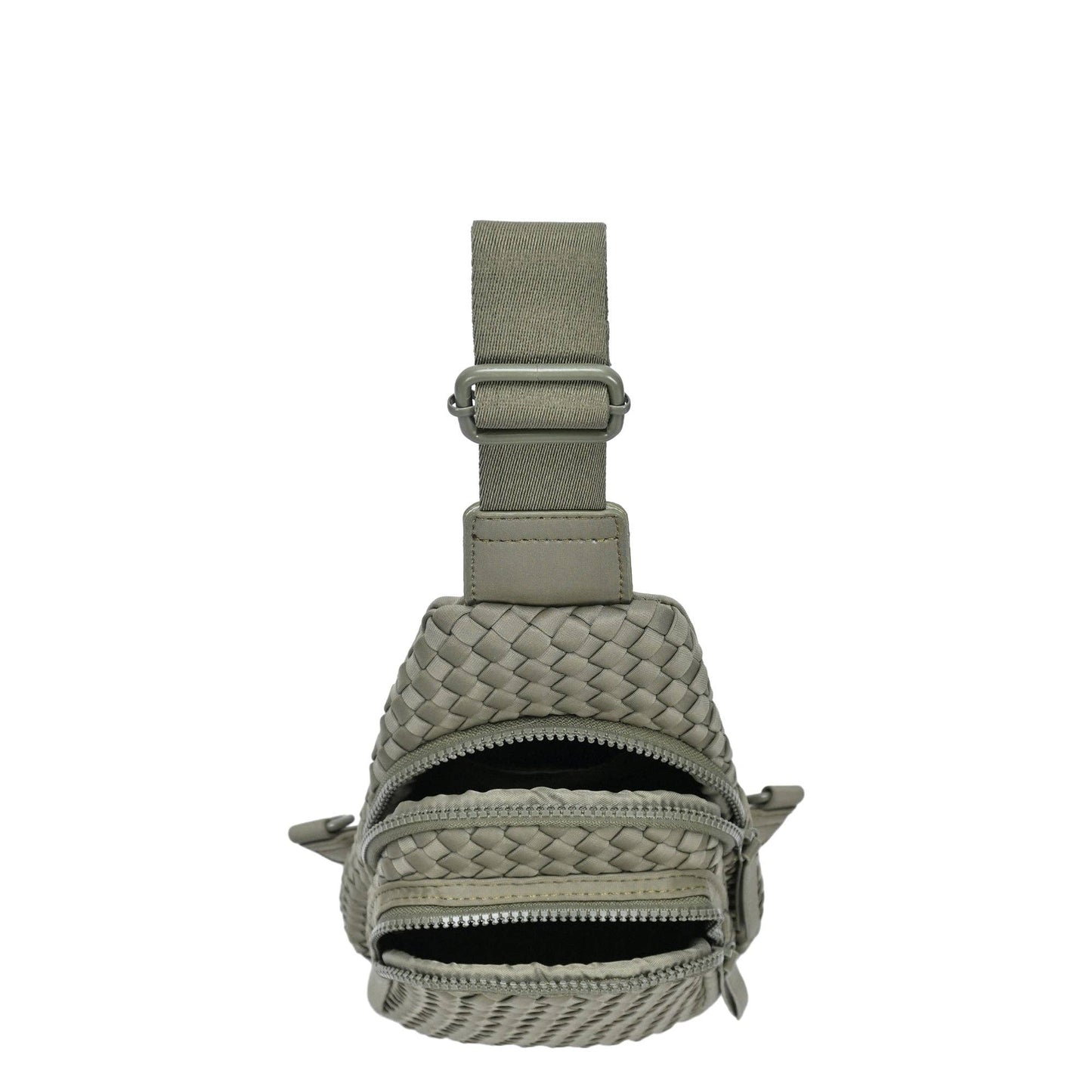 Marie Neoprene Woven Sling Bag: Moss