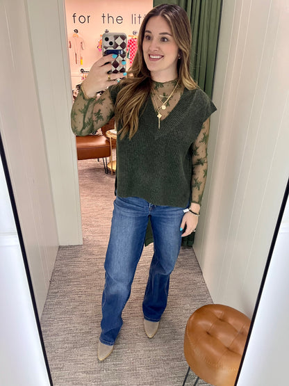 Kam Sweater Vest - Olive