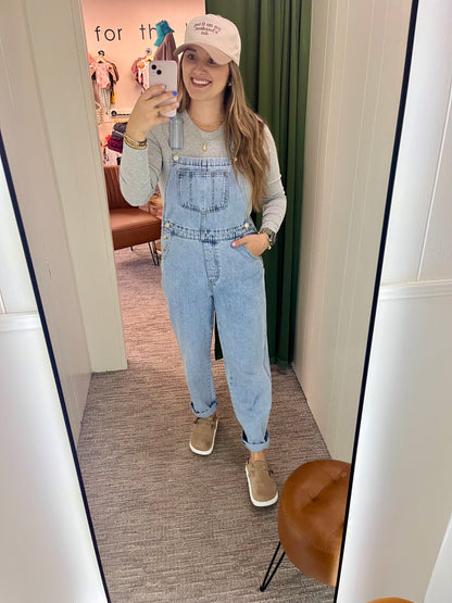 Alyssa Overalls - Light Wash