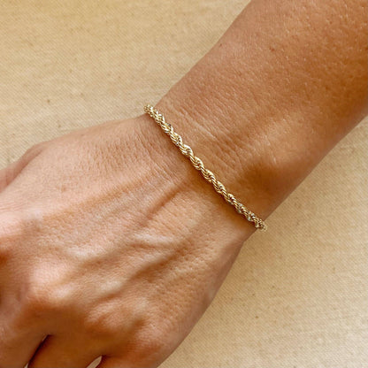 Rope Bracelet - 18k Gold Filled 6 inches
