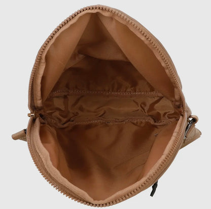 Hayley Nylon Sling Bag - Caramel