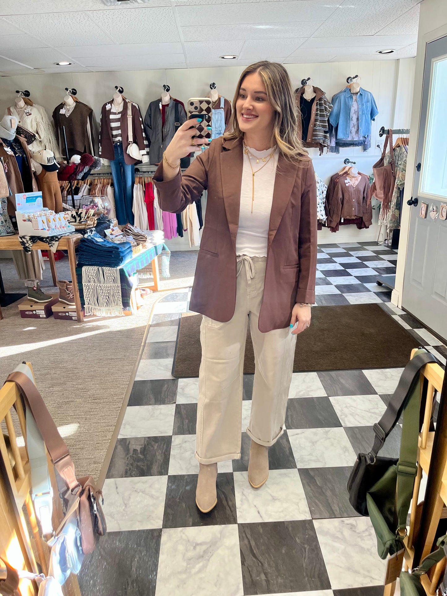 Eloise Blazer - Brown
