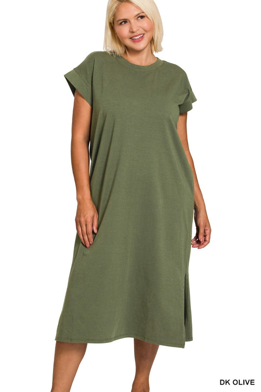 Twyla Midi Dress - Dark Olive