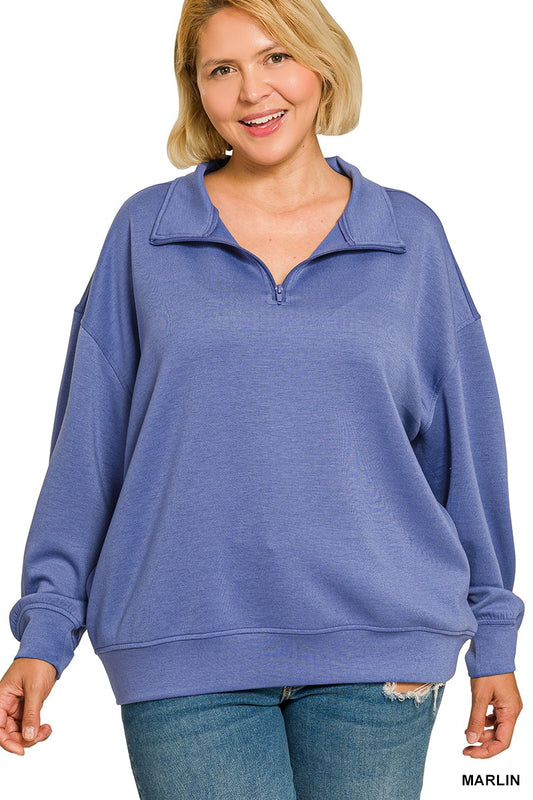 Corine Half Zip Sweatshirt - Marlin Blue