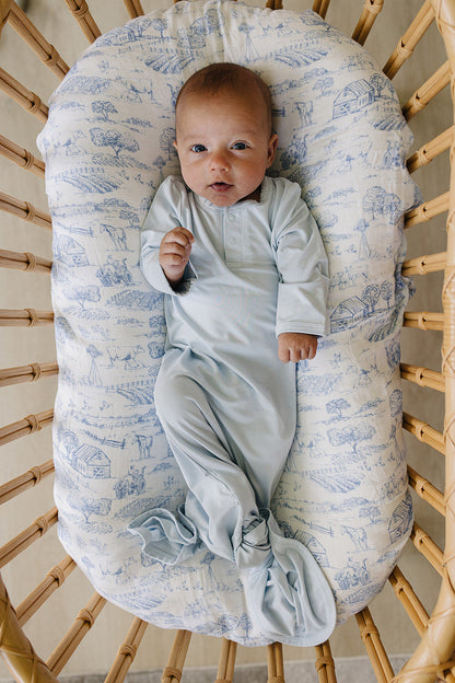 Baby Blue Bamboo Knot Gown