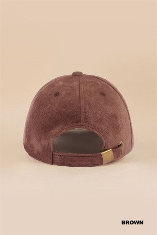 LA Suede Baseball Cap - Brown