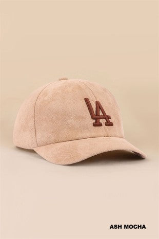 LA Suede Baseball Cap - Ash Mocha