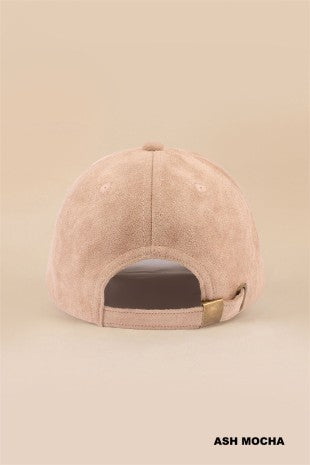LA Suede Baseball Cap - Ash Mocha