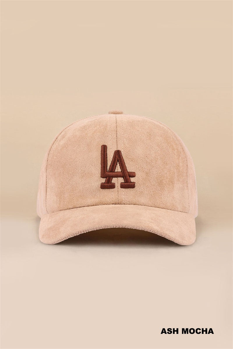 LA Suede Baseball Cap - Ash Mocha
