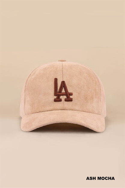 LA Suede Baseball Cap - Ash Mocha
