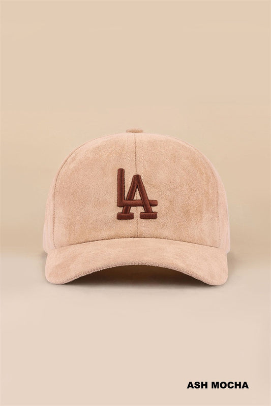 LA Suede Baseball Cap - Ash Mocha