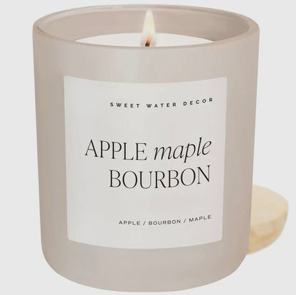 Apple Maple Bourbon Soy Candle - 15 oz