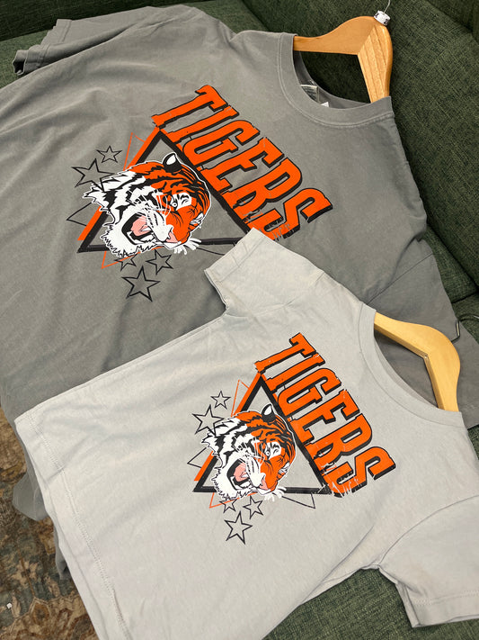 Tigers Game Day Energy Tee - Light Gray