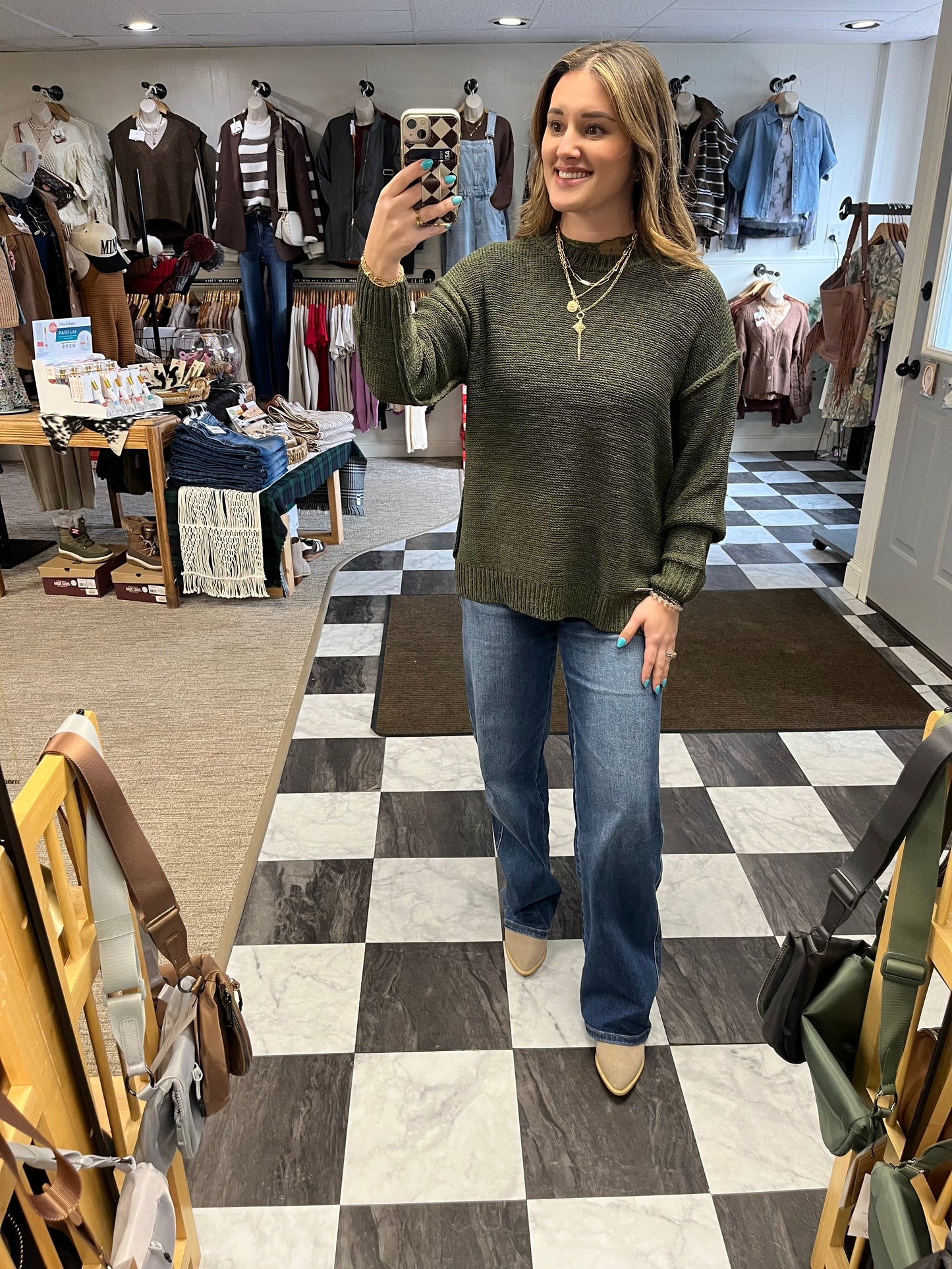 Ellie Sweater - Olive Green