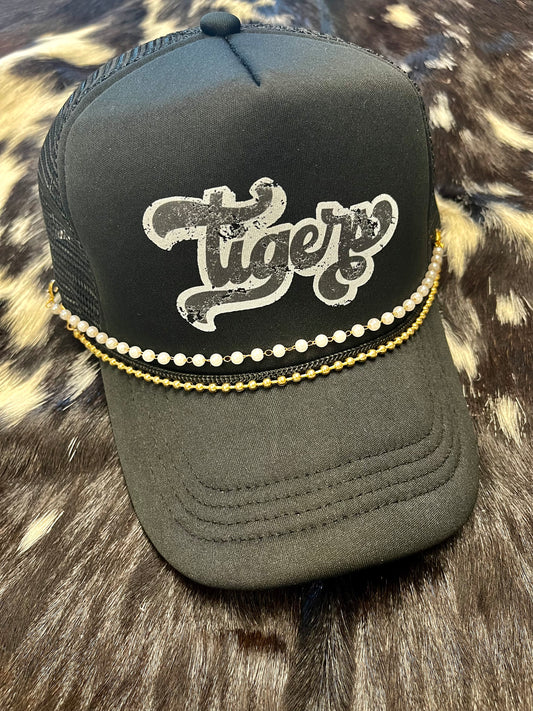 Groovy Tigers Hat - Black