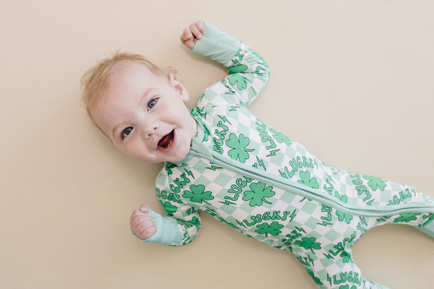Bamboo Zip Romper | Lucky Shamrock