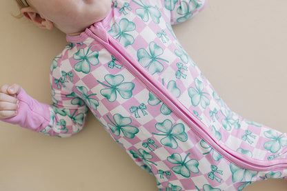Bamboo Zip Romper | Shamrock & Bows