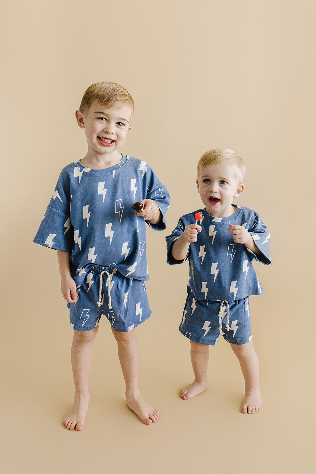 Shorts Set | Blue Bolts