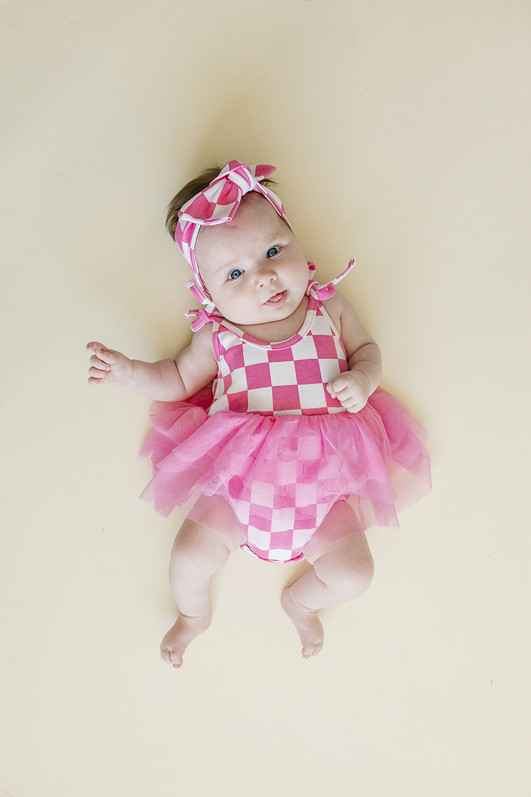 Checkered Headband | Bubble Gum