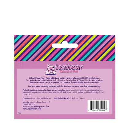 Neon Box Set Non-Toxic Kids Nail Polish