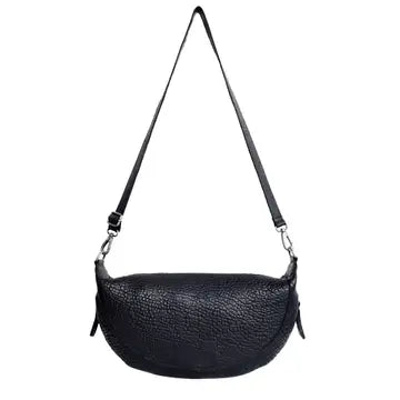 Callie Handcrafted Leather Sling Bag - Black