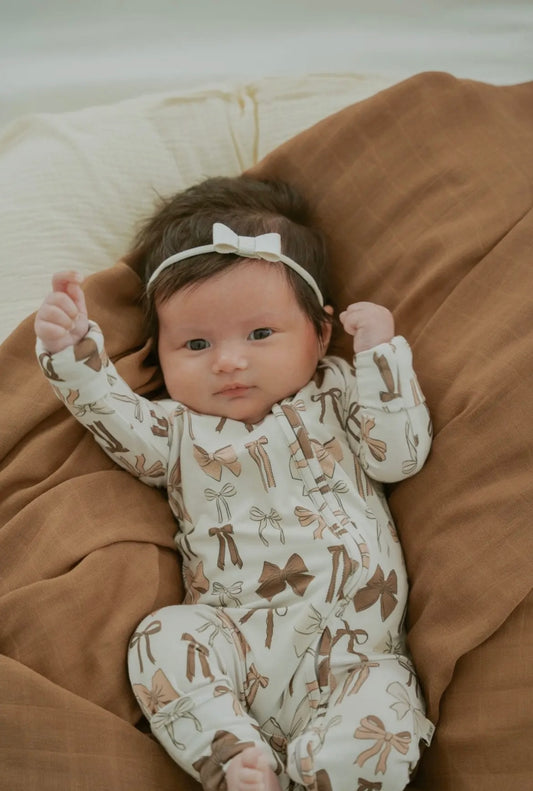 Neutral Bows Bamboo Sleeper