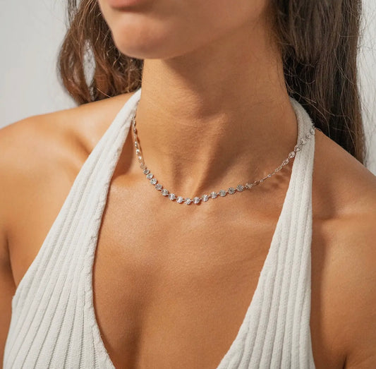 Sunburst Chain Necklace - Stainless Steel