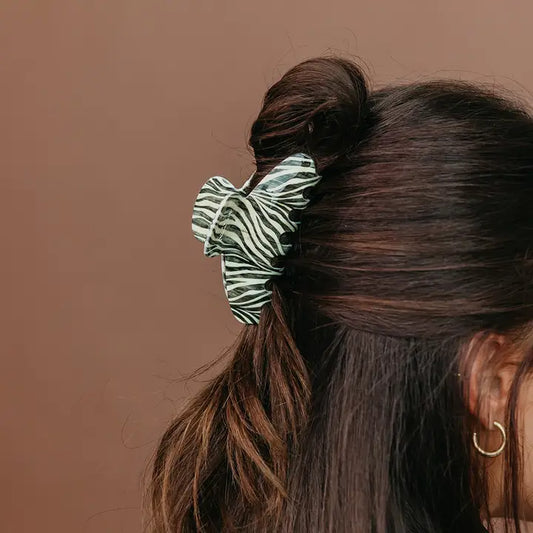 House of Her Zebra Acetate Claw - Midi