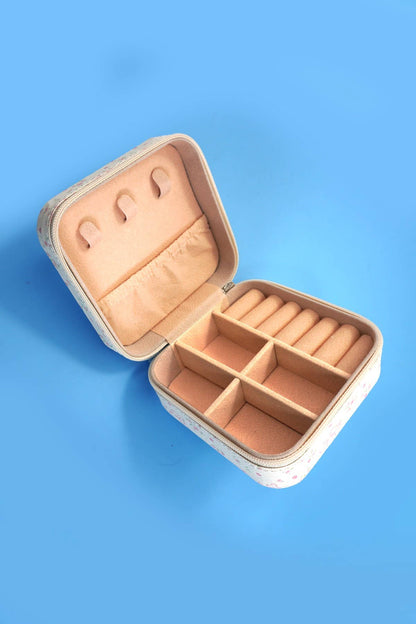 Jewelry Travel Case - White Bows