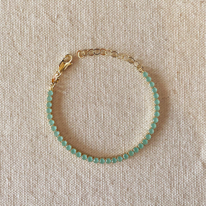Cubic Zirconia Bracelet - 18k Gold