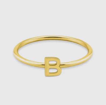 18K Gold Initial Rings