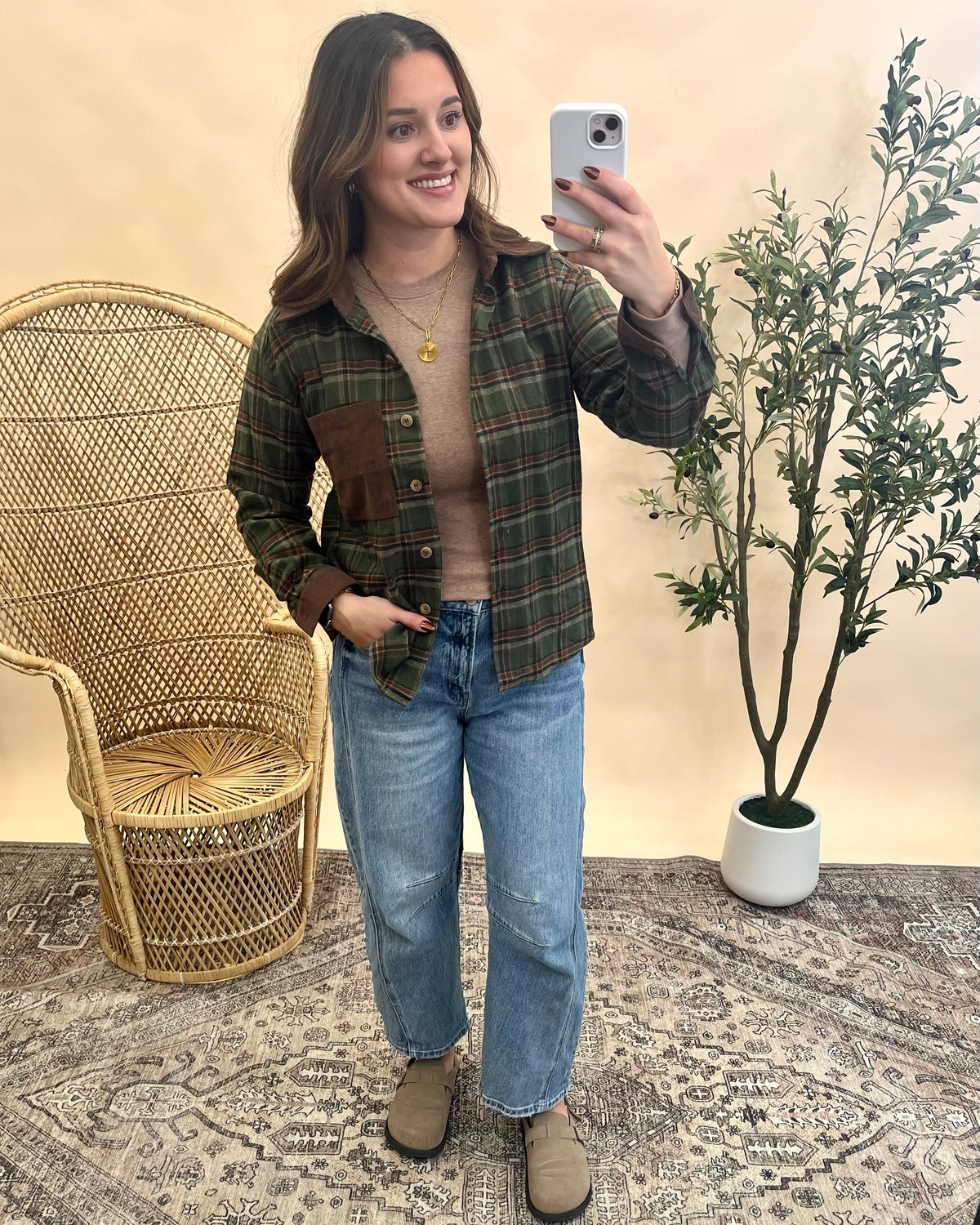 Addison Flannel - Olive