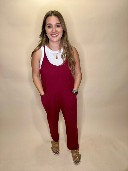 Julie Jumpsuit - Cabernet