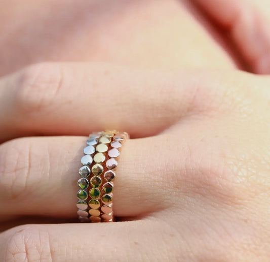 14K Flat Circle Stacking Ring