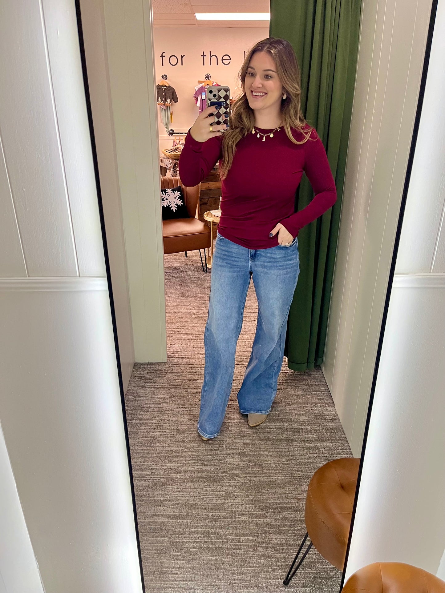 Brenna Long Sleeve - Burgundy